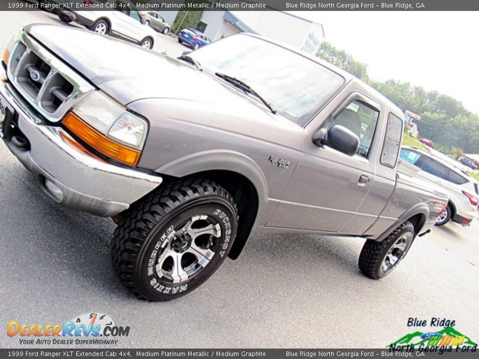 1999 Ford Ranger XLT Extended Cab 4x4 Medium Platinum Metallic / Medium Graphite Photo #27