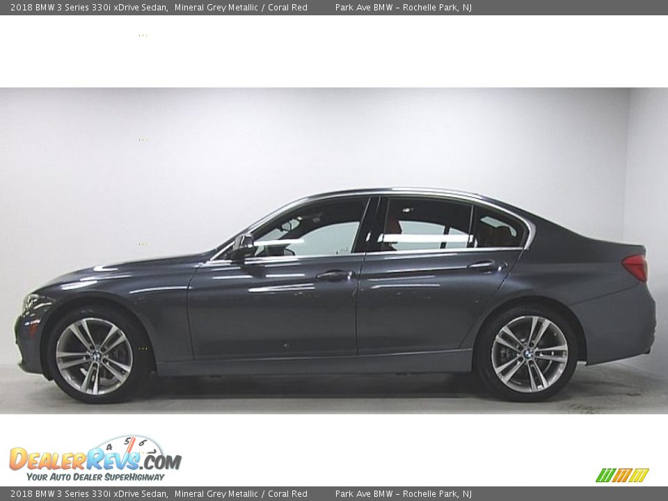 2018 BMW 3 Series 330i xDrive Sedan Mineral Grey Metallic / Coral Red Photo #2