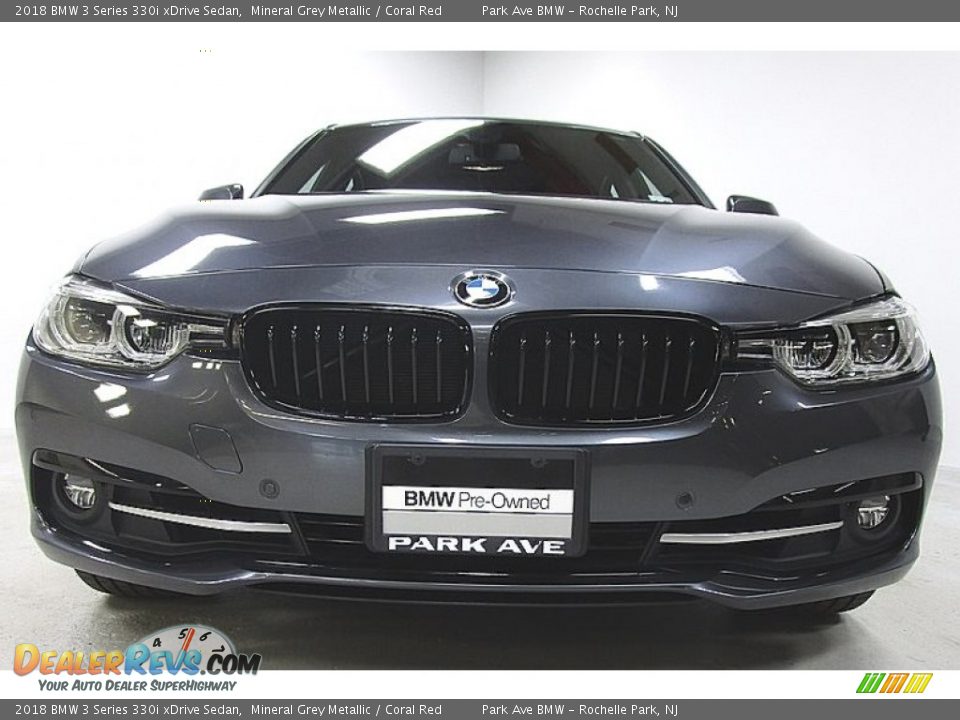 2018 BMW 3 Series 330i xDrive Sedan Mineral Grey Metallic / Coral Red Photo #8