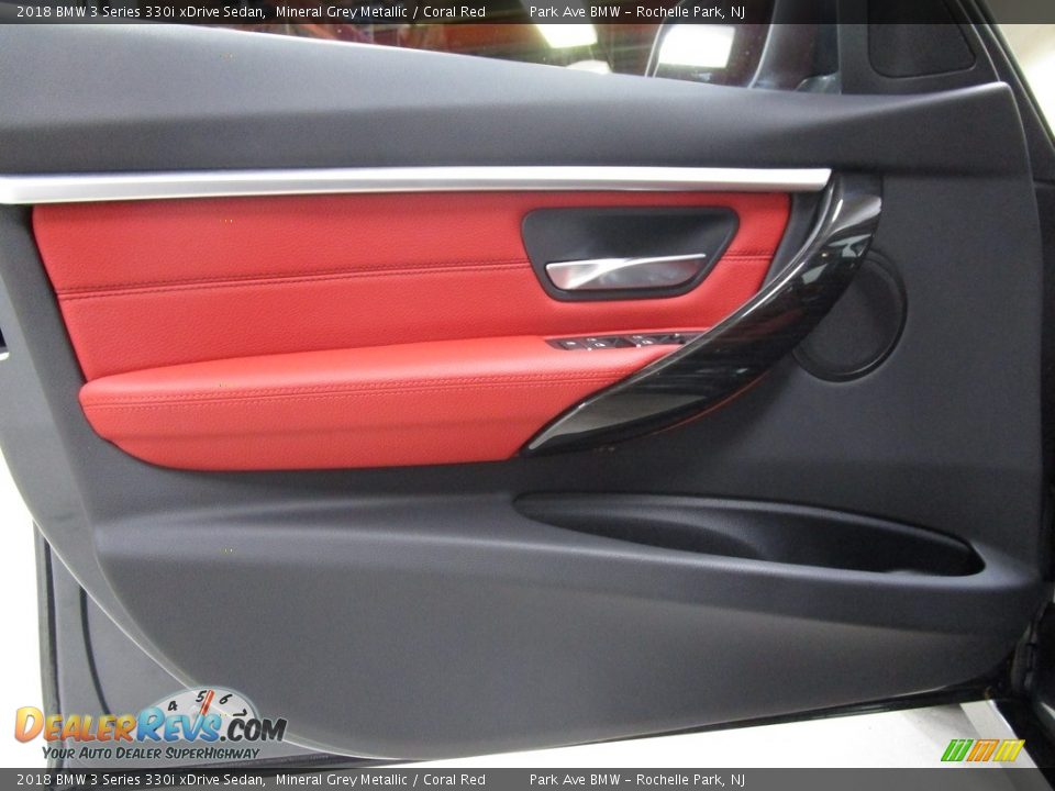 2018 BMW 3 Series 330i xDrive Sedan Mineral Grey Metallic / Coral Red Photo #9
