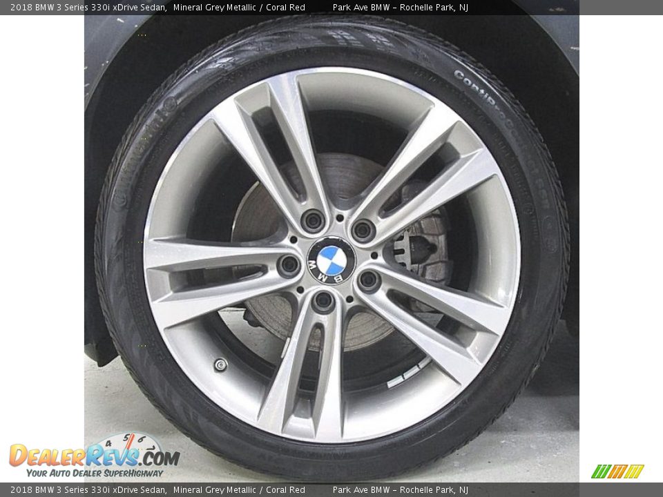 2018 BMW 3 Series 330i xDrive Sedan Mineral Grey Metallic / Coral Red Photo #27