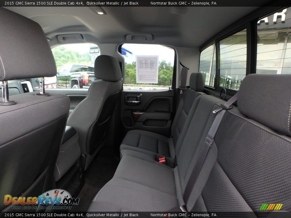 2015 GMC Sierra 1500 SLE Double Cab 4x4 Quicksilver Metallic / Jet Black Photo #16