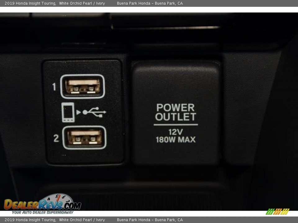 2019 Honda Insight Touring White Orchid Pearl / Ivory Photo #25