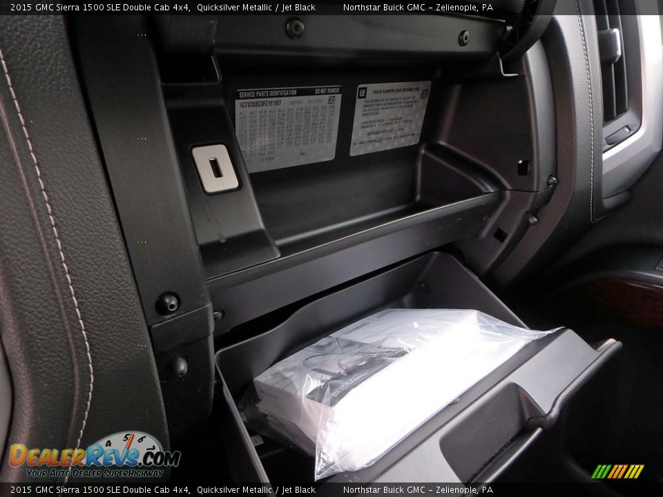 2015 GMC Sierra 1500 SLE Double Cab 4x4 Quicksilver Metallic / Jet Black Photo #30
