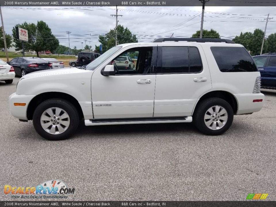 2008 Mercury Mountaineer AWD White Suede / Charcoal Black Photo #1