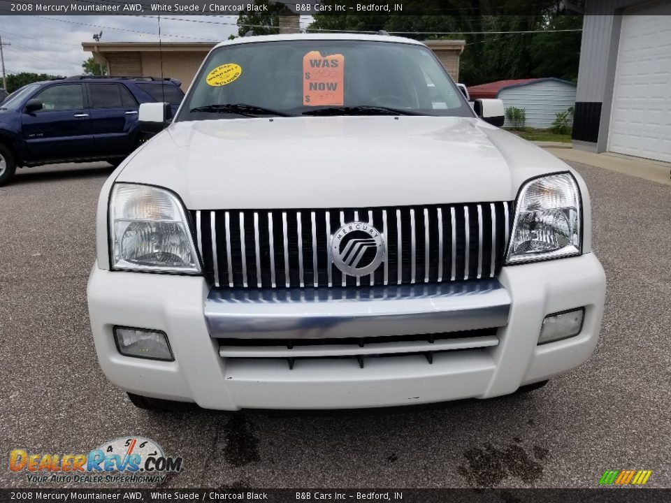 2008 Mercury Mountaineer AWD White Suede / Charcoal Black Photo #3