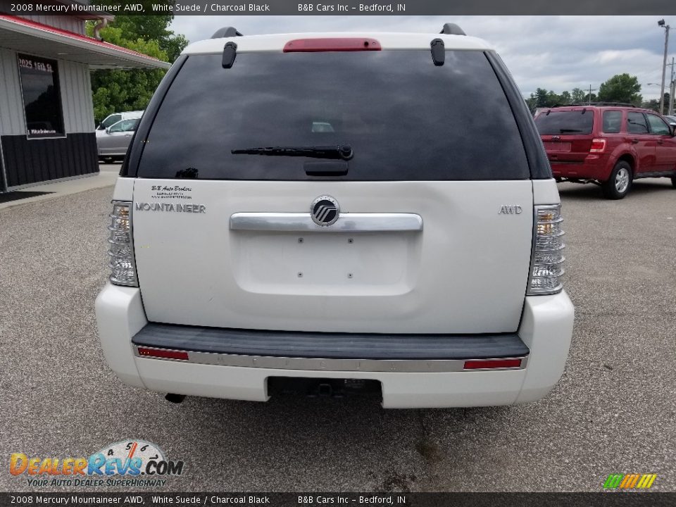 2008 Mercury Mountaineer AWD White Suede / Charcoal Black Photo #4