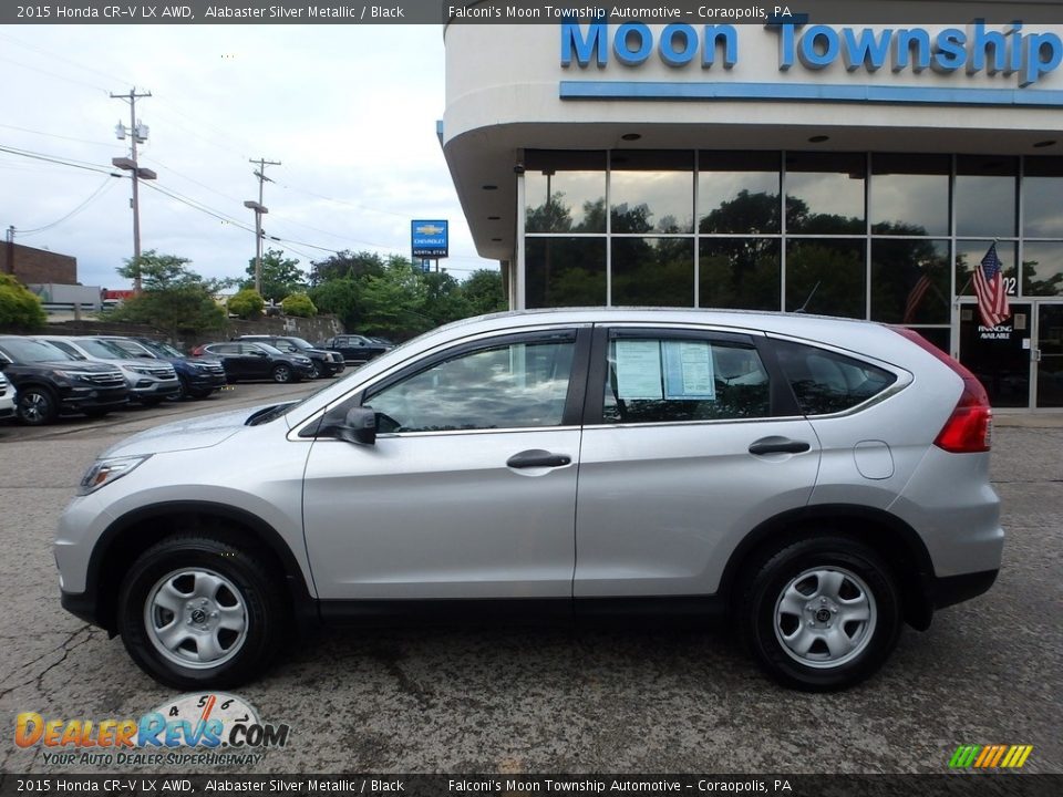 2015 Honda CR-V LX AWD Alabaster Silver Metallic / Black Photo #2