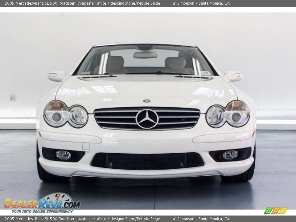 2005 Mercedes-Benz SL 500 Roadster Alabaster White / designo Stone/Pebble Beige Photo #2