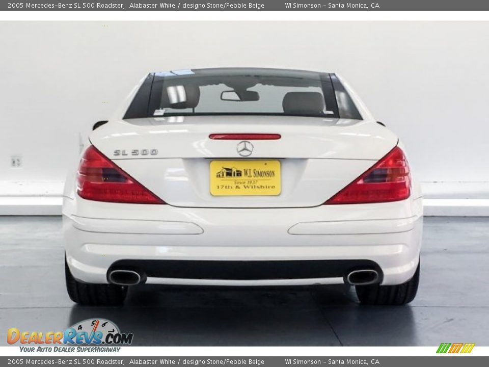 2005 Mercedes-Benz SL 500 Roadster Alabaster White / designo Stone/Pebble Beige Photo #3