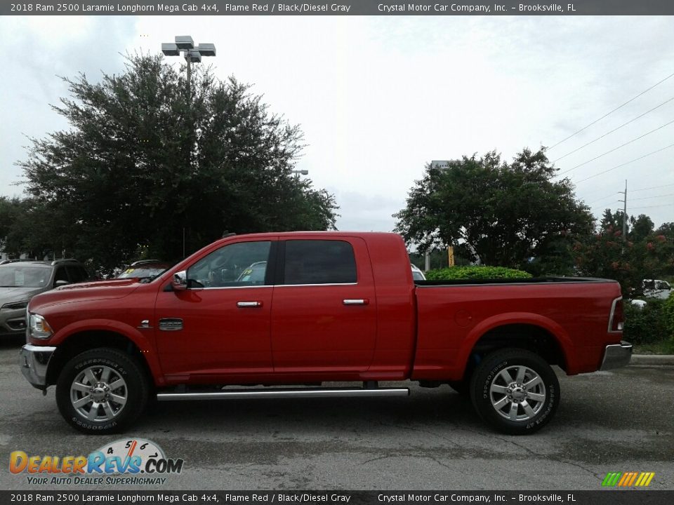 Flame Red 2018 Ram 2500 Laramie Longhorn Mega Cab 4x4 Photo #2
