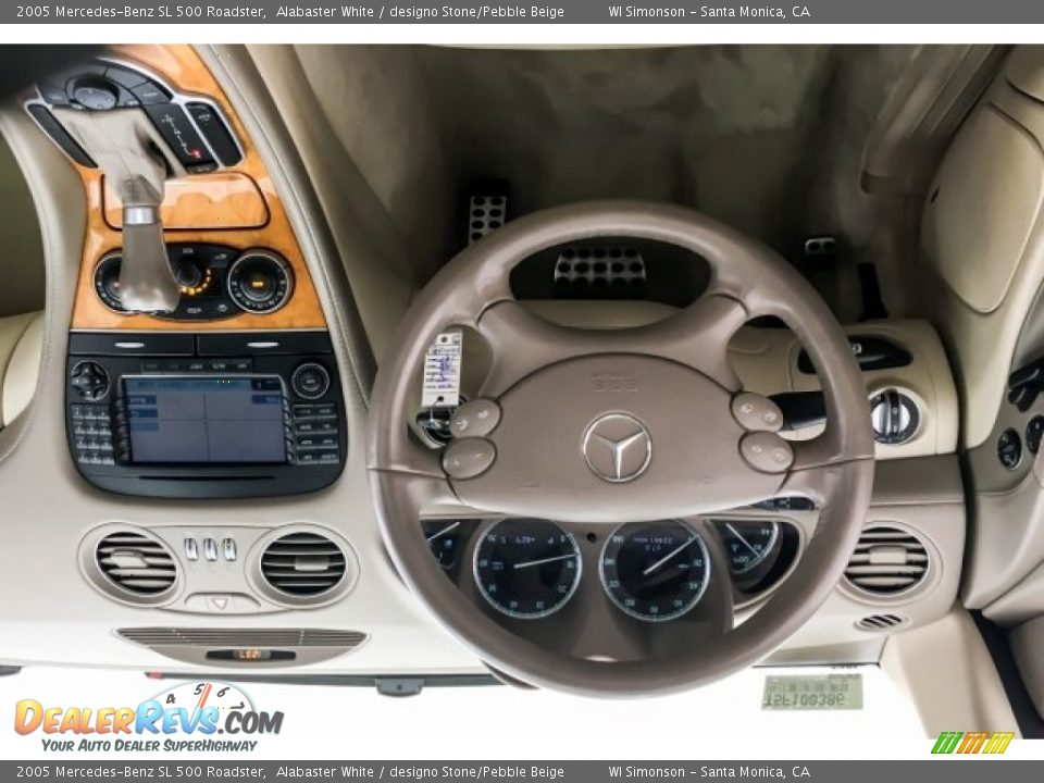 2005 Mercedes-Benz SL 500 Roadster Alabaster White / designo Stone/Pebble Beige Photo #4