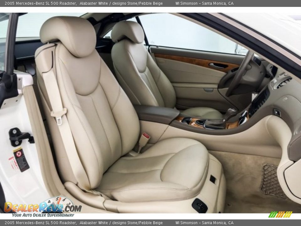 2005 Mercedes-Benz SL 500 Roadster Alabaster White / designo Stone/Pebble Beige Photo #6