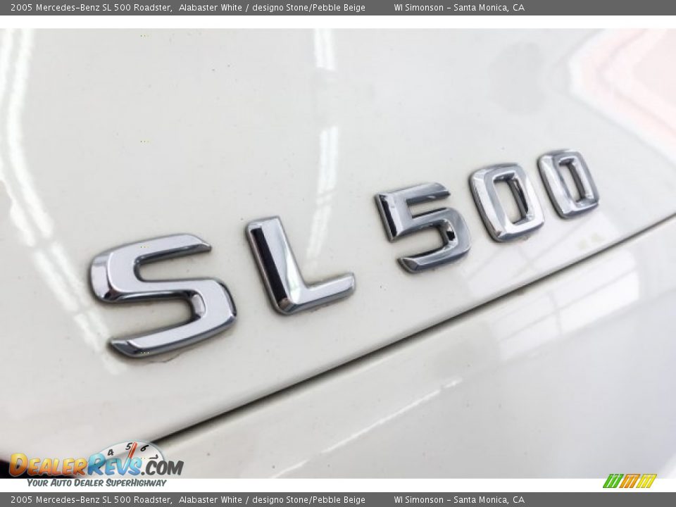 2005 Mercedes-Benz SL 500 Roadster Alabaster White / designo Stone/Pebble Beige Photo #7