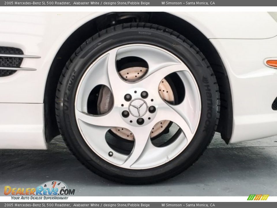 2005 Mercedes-Benz SL 500 Roadster Alabaster White / designo Stone/Pebble Beige Photo #8