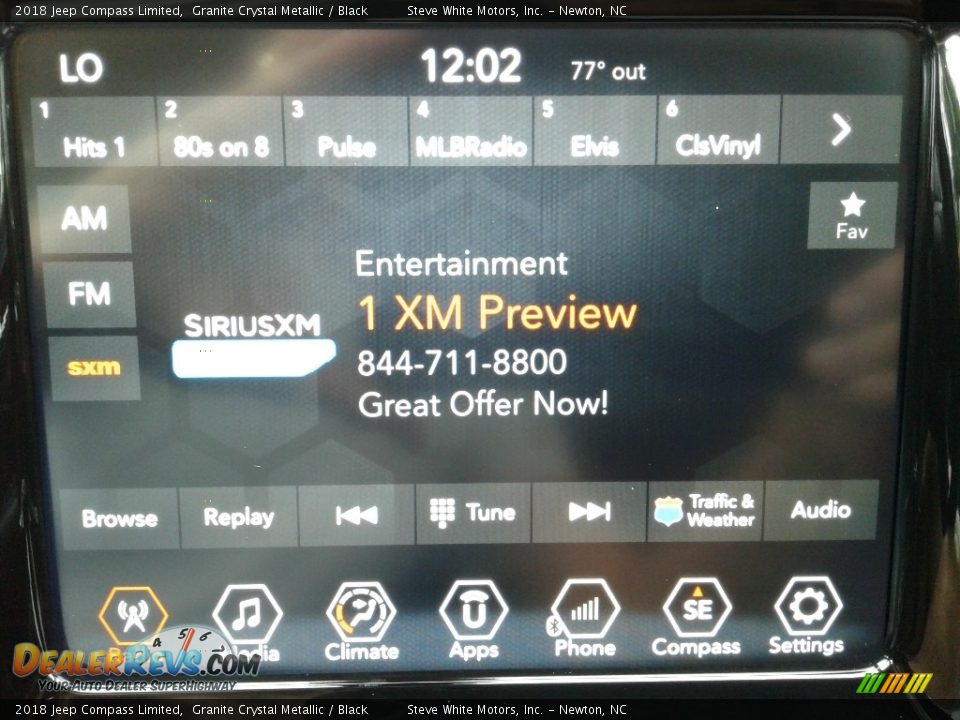 2018 Jeep Compass Limited Granite Crystal Metallic / Black Photo #22