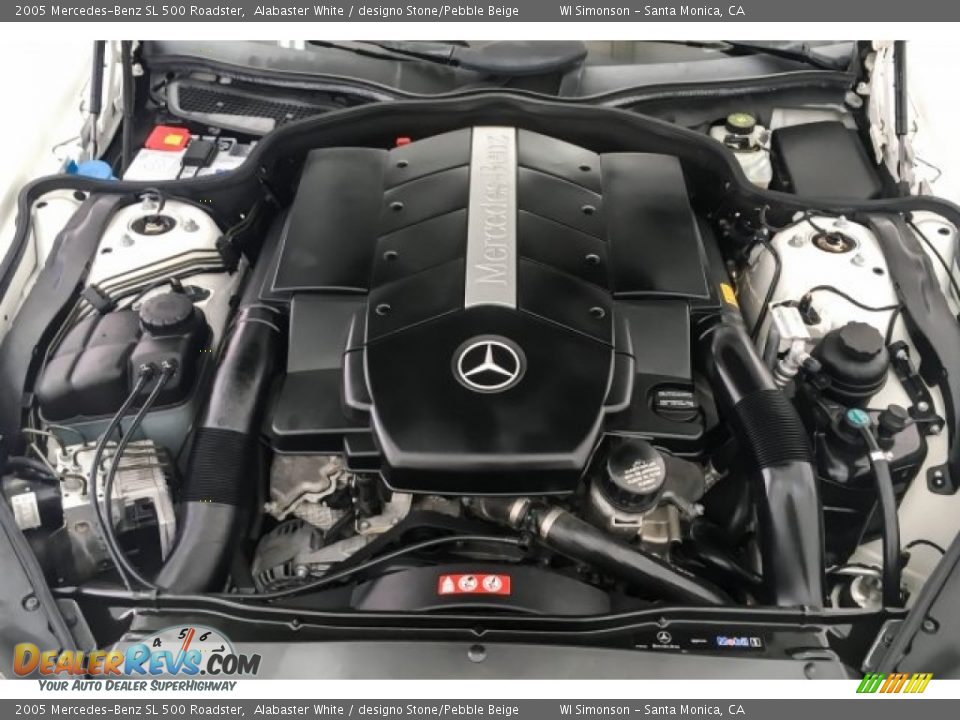 2005 Mercedes-Benz SL 500 Roadster Alabaster White / designo Stone/Pebble Beige Photo #9
