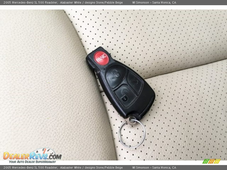2005 Mercedes-Benz SL 500 Roadster Alabaster White / designo Stone/Pebble Beige Photo #11