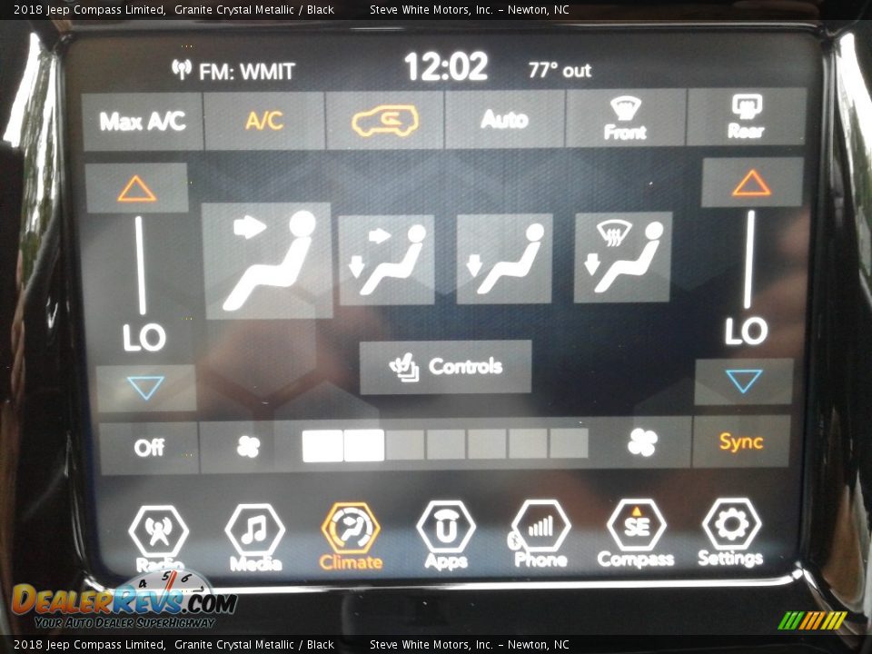 2018 Jeep Compass Limited Granite Crystal Metallic / Black Photo #24