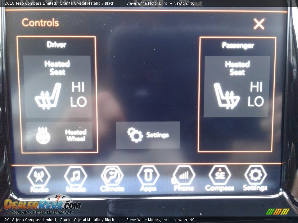 2018 Jeep Compass Limited Granite Crystal Metallic / Black Photo #26