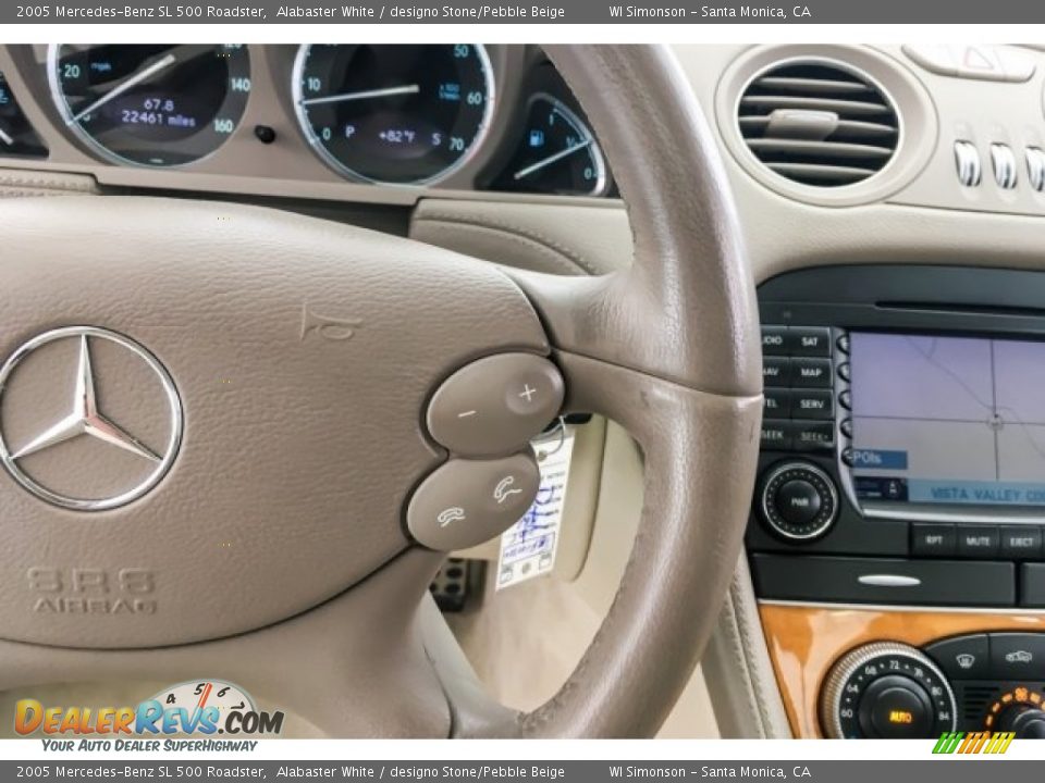 2005 Mercedes-Benz SL 500 Roadster Alabaster White / designo Stone/Pebble Beige Photo #17