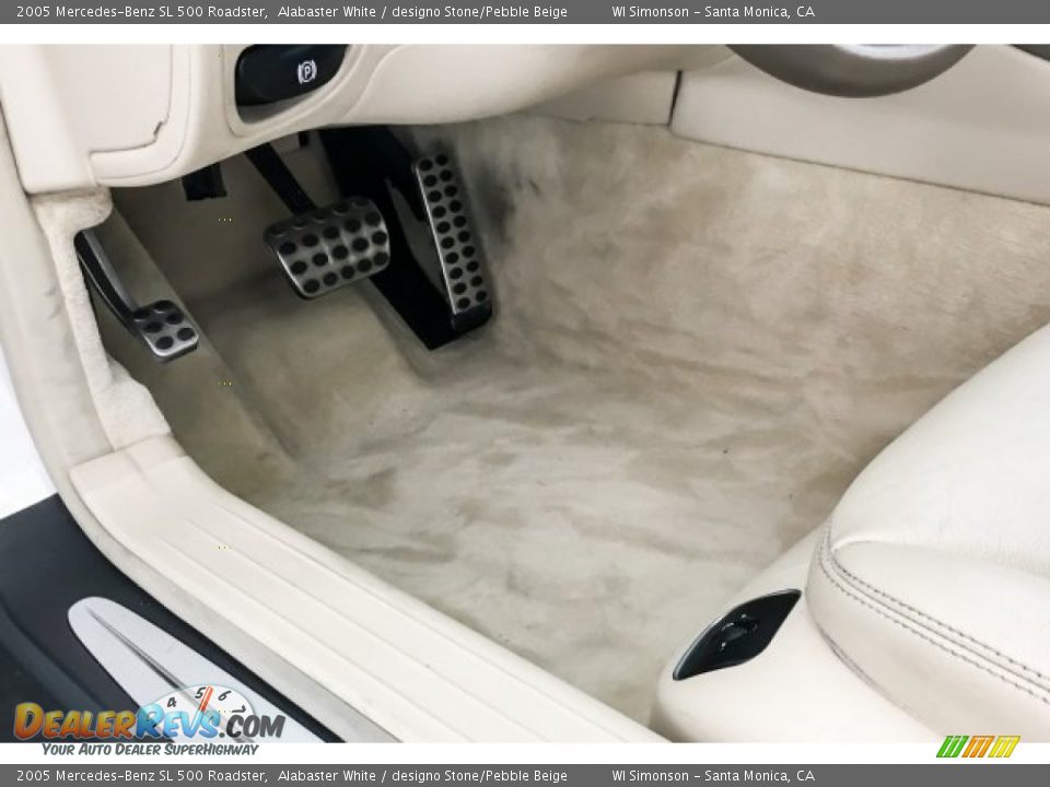 2005 Mercedes-Benz SL 500 Roadster Alabaster White / designo Stone/Pebble Beige Photo #20
