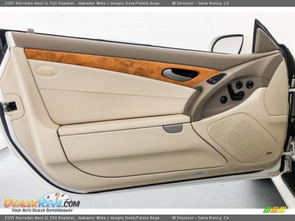 2005 Mercedes-Benz SL 500 Roadster Alabaster White / designo Stone/Pebble Beige Photo #22