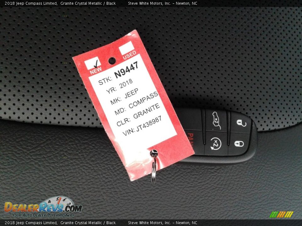 2018 Jeep Compass Limited Granite Crystal Metallic / Black Photo #30