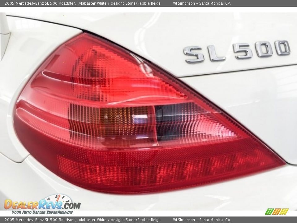 2005 Mercedes-Benz SL 500 Roadster Alabaster White / designo Stone/Pebble Beige Photo #23