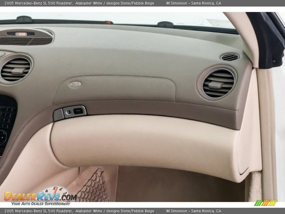 2005 Mercedes-Benz SL 500 Roadster Alabaster White / designo Stone/Pebble Beige Photo #25