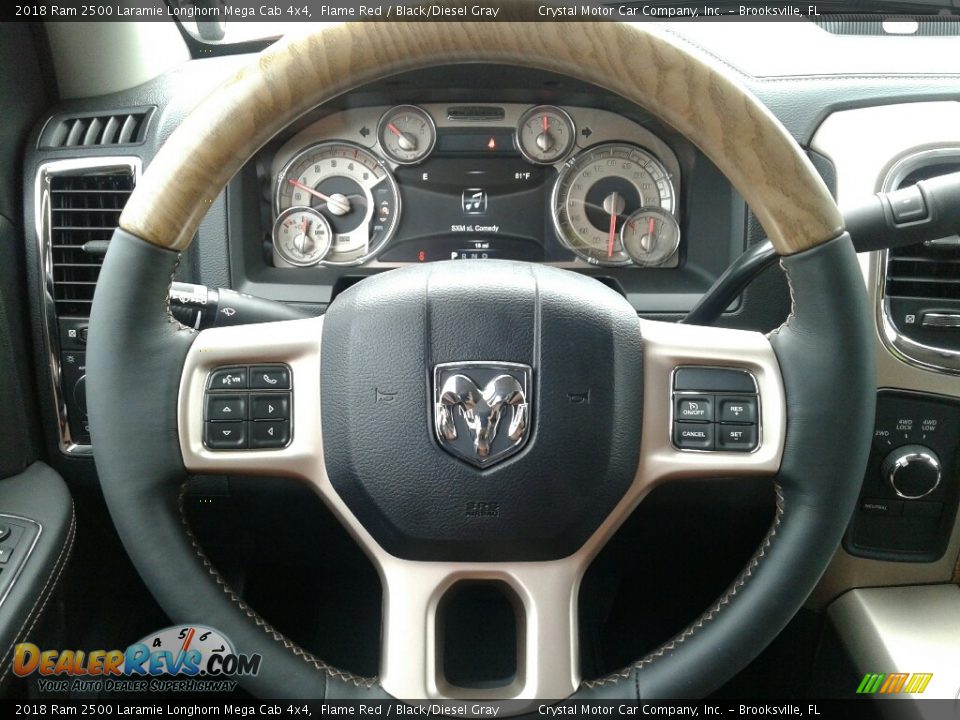 2018 Ram 2500 Laramie Longhorn Mega Cab 4x4 Steering Wheel Photo #14