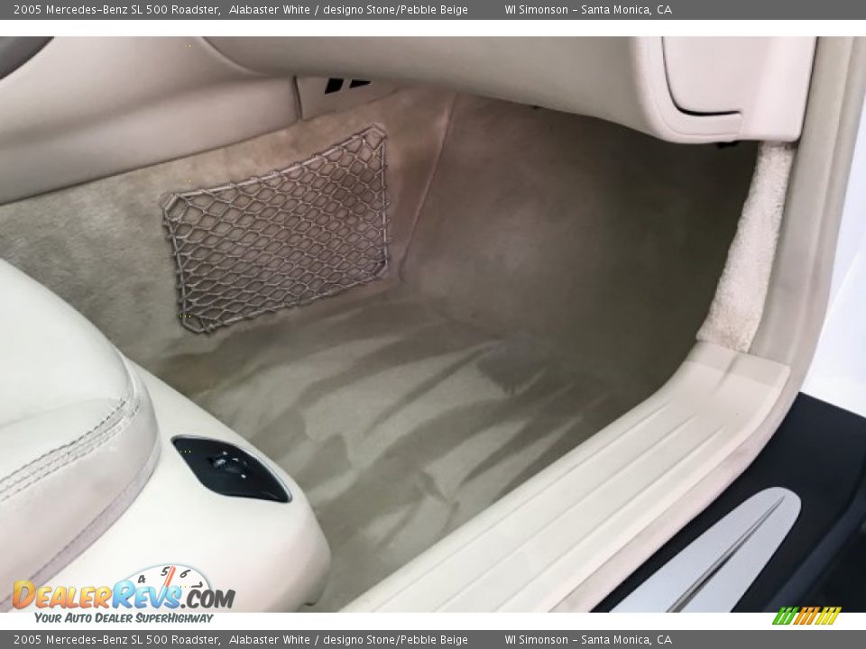 2005 Mercedes-Benz SL 500 Roadster Alabaster White / designo Stone/Pebble Beige Photo #26