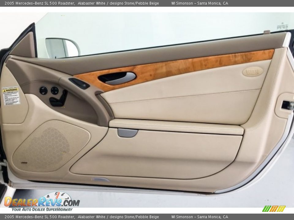 2005 Mercedes-Benz SL 500 Roadster Alabaster White / designo Stone/Pebble Beige Photo #27