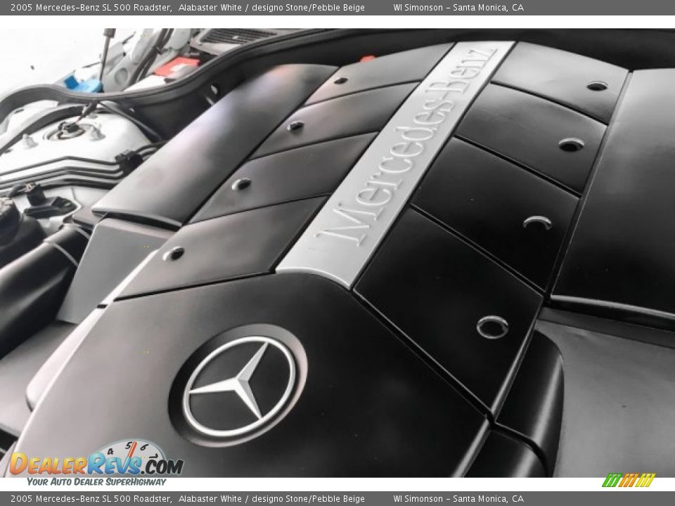 2005 Mercedes-Benz SL 500 Roadster Alabaster White / designo Stone/Pebble Beige Photo #28