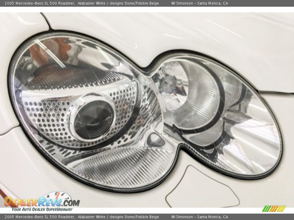 2005 Mercedes-Benz SL 500 Roadster Alabaster White / designo Stone/Pebble Beige Photo #29