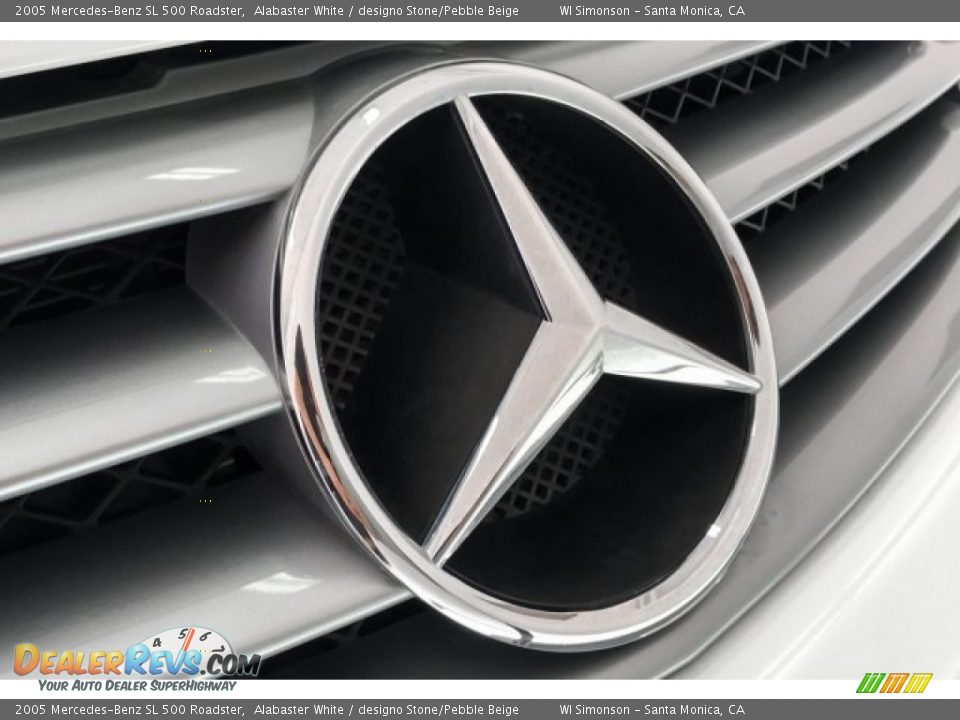 2005 Mercedes-Benz SL 500 Roadster Alabaster White / designo Stone/Pebble Beige Photo #30