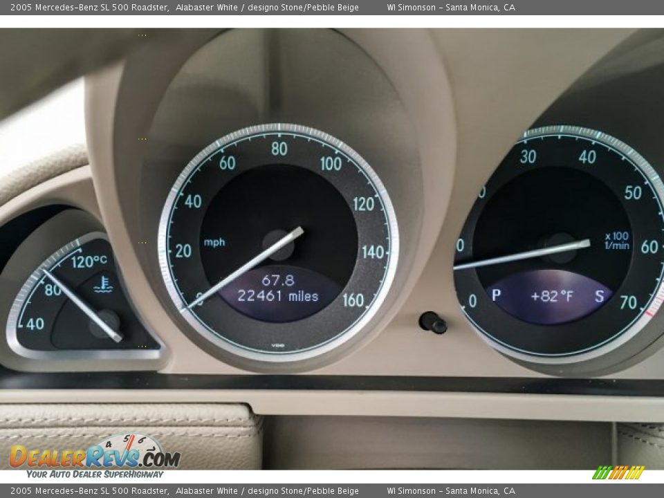2005 Mercedes-Benz SL 500 Roadster Alabaster White / designo Stone/Pebble Beige Photo #31