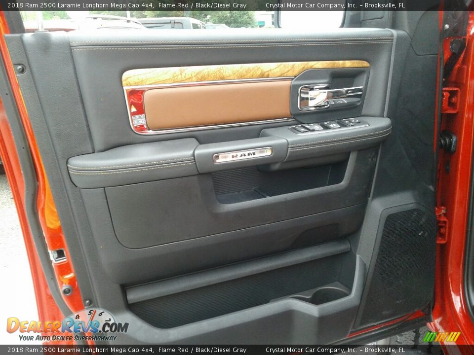 Door Panel of 2018 Ram 2500 Laramie Longhorn Mega Cab 4x4 Photo #17