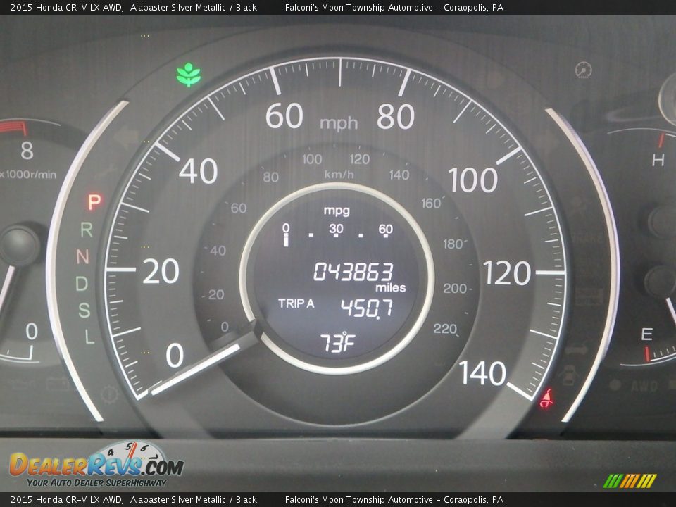 2015 Honda CR-V LX AWD Alabaster Silver Metallic / Black Photo #24