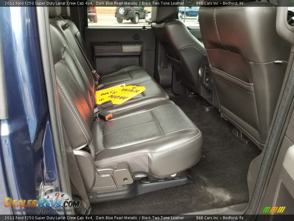 2011 Ford F250 Super Duty Lariat Crew Cab 4x4 Dark Blue Pearl Metallic / Black Two Tone Leather Photo #10