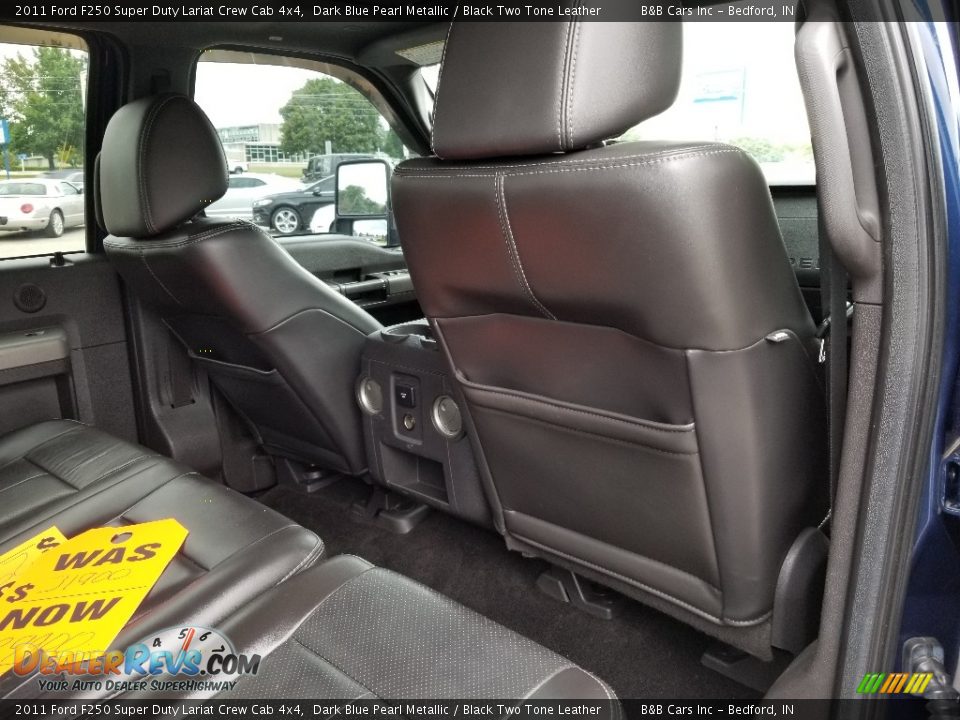 2011 Ford F250 Super Duty Lariat Crew Cab 4x4 Dark Blue Pearl Metallic / Black Two Tone Leather Photo #11