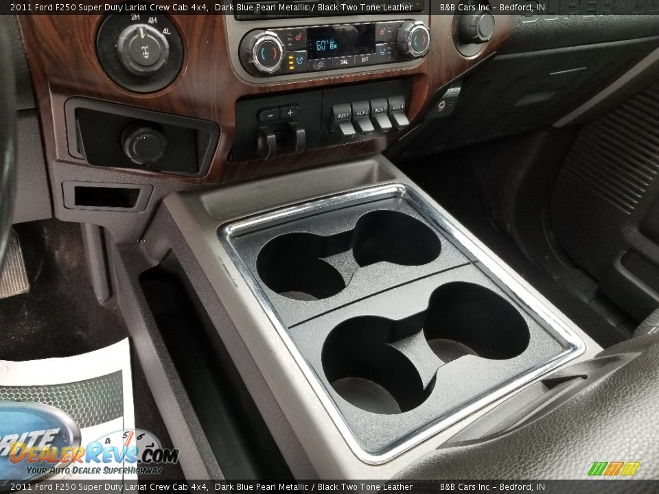 2011 Ford F250 Super Duty Lariat Crew Cab 4x4 Dark Blue Pearl Metallic / Black Two Tone Leather Photo #27