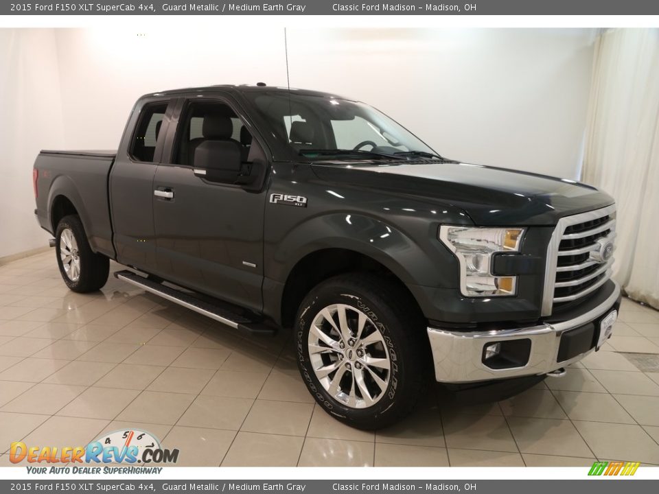 2015 Ford F150 XLT SuperCab 4x4 Guard Metallic / Medium Earth Gray Photo #1