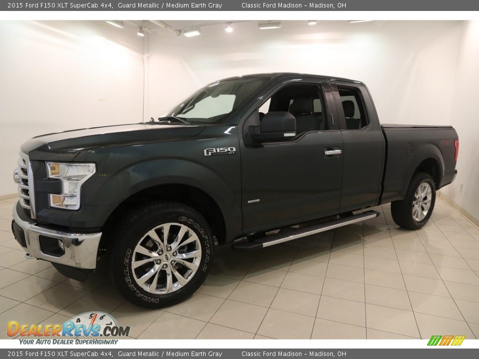 2015 Ford F150 XLT SuperCab 4x4 Guard Metallic / Medium Earth Gray Photo #3