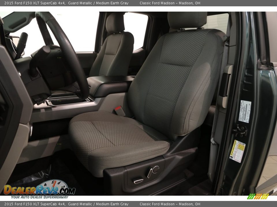 2015 Ford F150 XLT SuperCab 4x4 Guard Metallic / Medium Earth Gray Photo #7