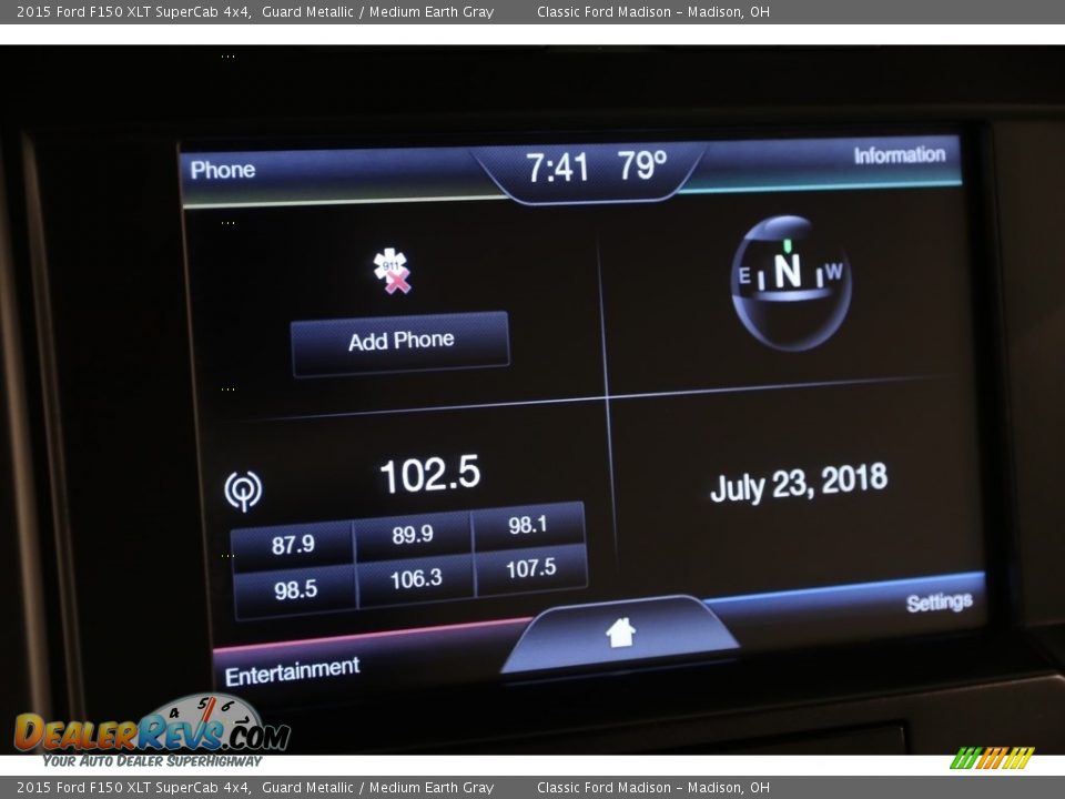 2015 Ford F150 XLT SuperCab 4x4 Guard Metallic / Medium Earth Gray Photo #11