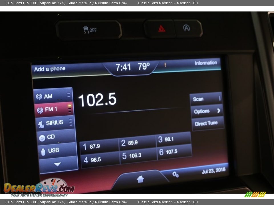 2015 Ford F150 XLT SuperCab 4x4 Guard Metallic / Medium Earth Gray Photo #13