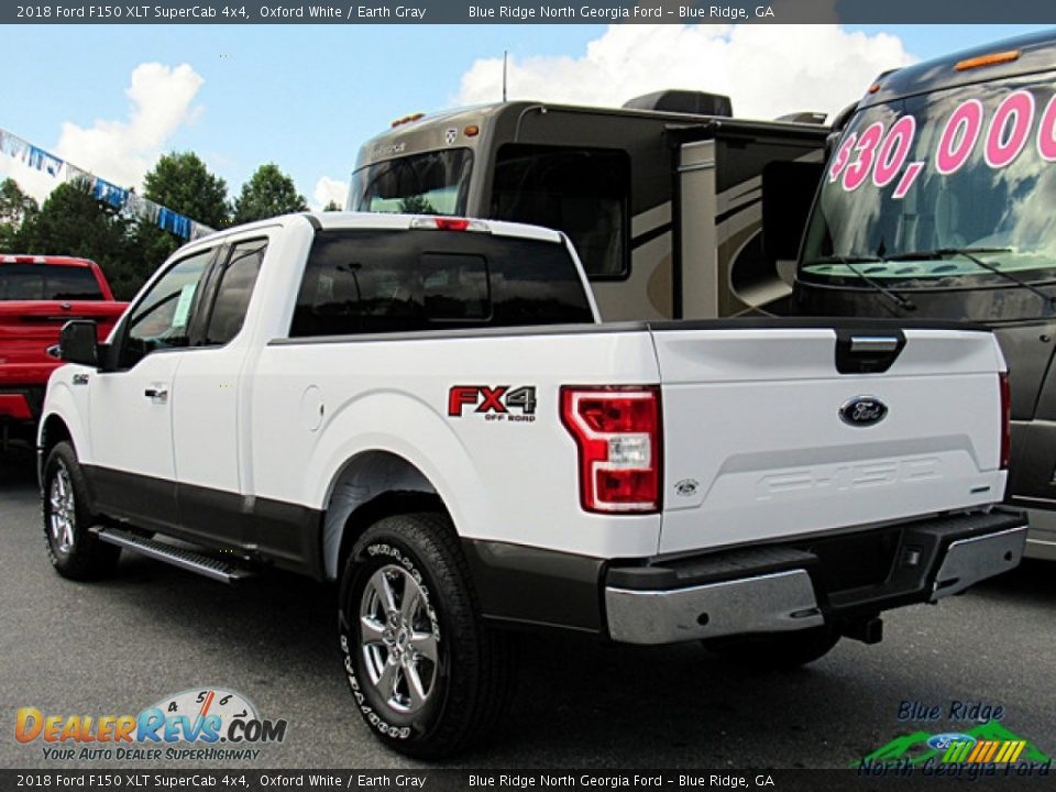 2018 Ford F150 XLT SuperCab 4x4 Oxford White / Earth Gray Photo #3