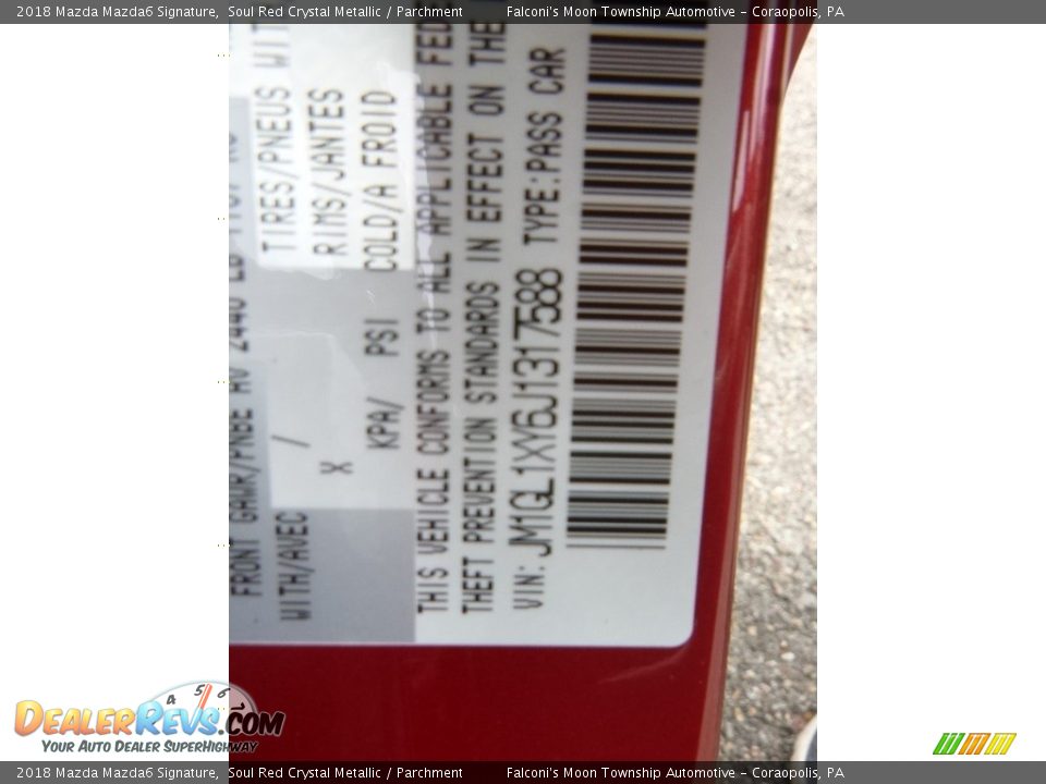 2018 Mazda Mazda6 Signature Soul Red Crystal Metallic / Parchment Photo #12