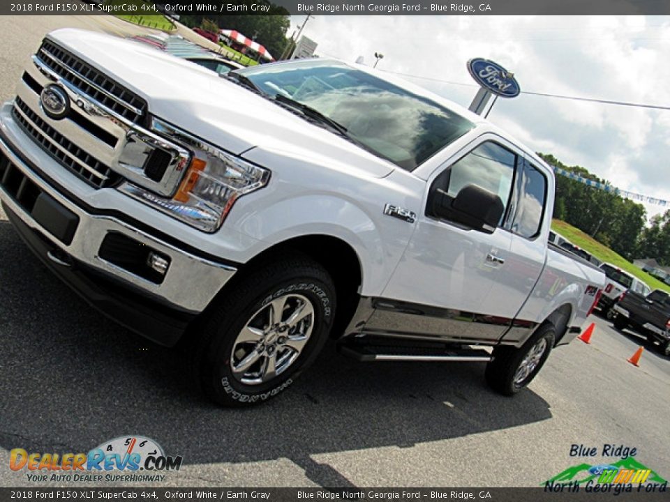 2018 Ford F150 XLT SuperCab 4x4 Oxford White / Earth Gray Photo #31